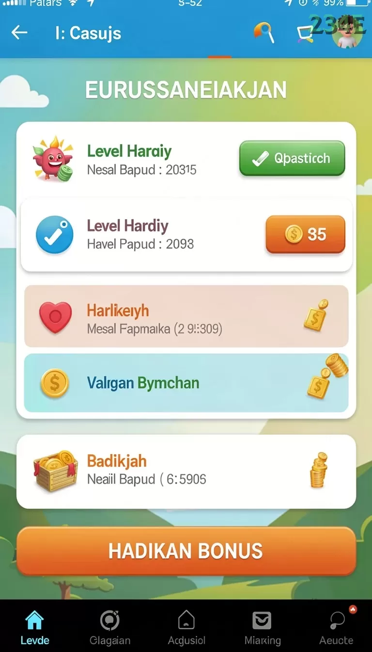 Cuplikan layar BUKTI4D — menu navigasi
