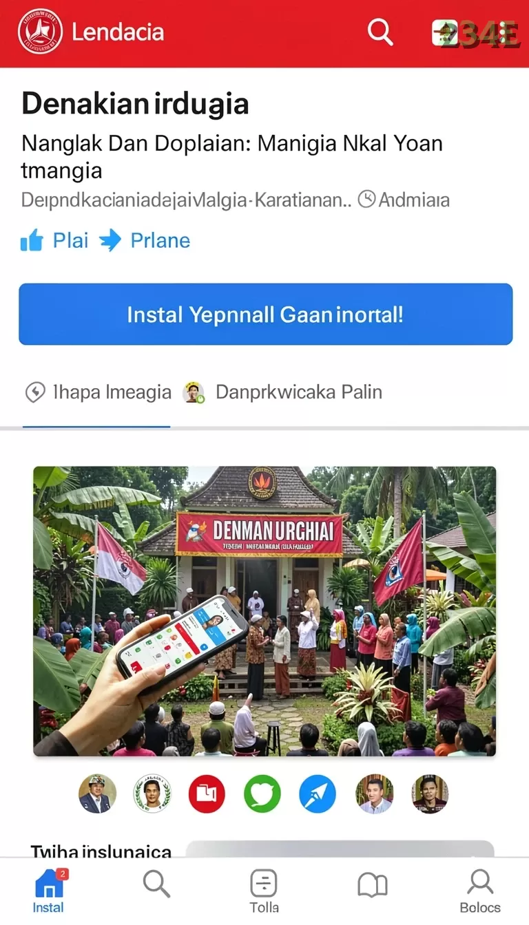 Cuplikan layar DEWANAGA77 — menu navigasi